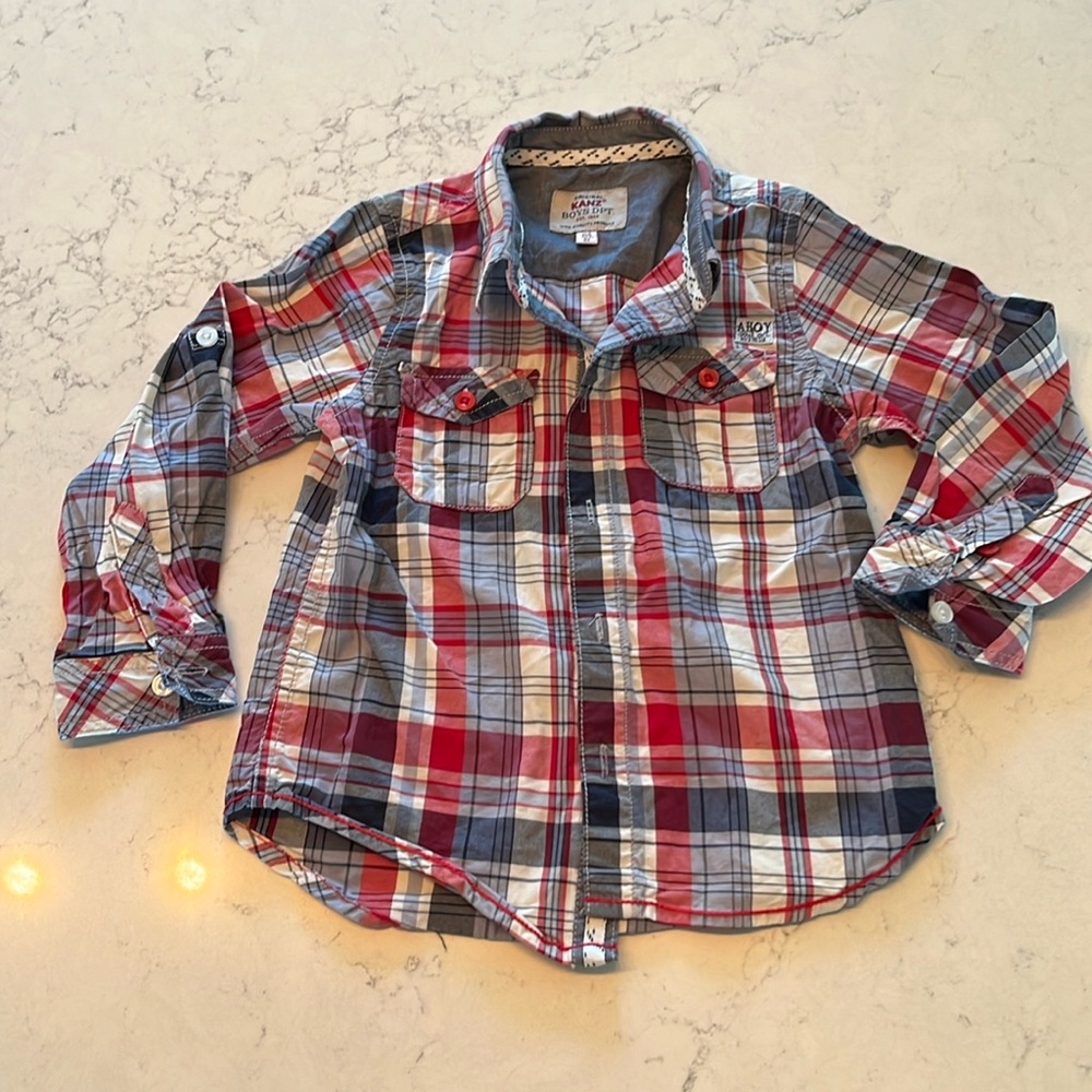 Kanz plaid button down